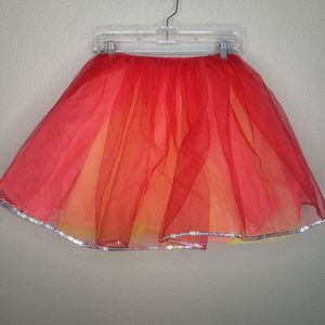 Weissman Large Kids Ballet Dance Tutu Bright red orange sparkle